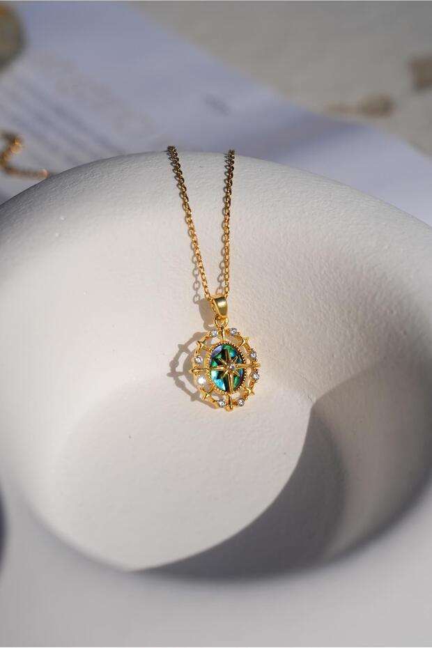 Starwave Java Necklace - Paslanmaz Çelik Gold Kadın Kolye - 2