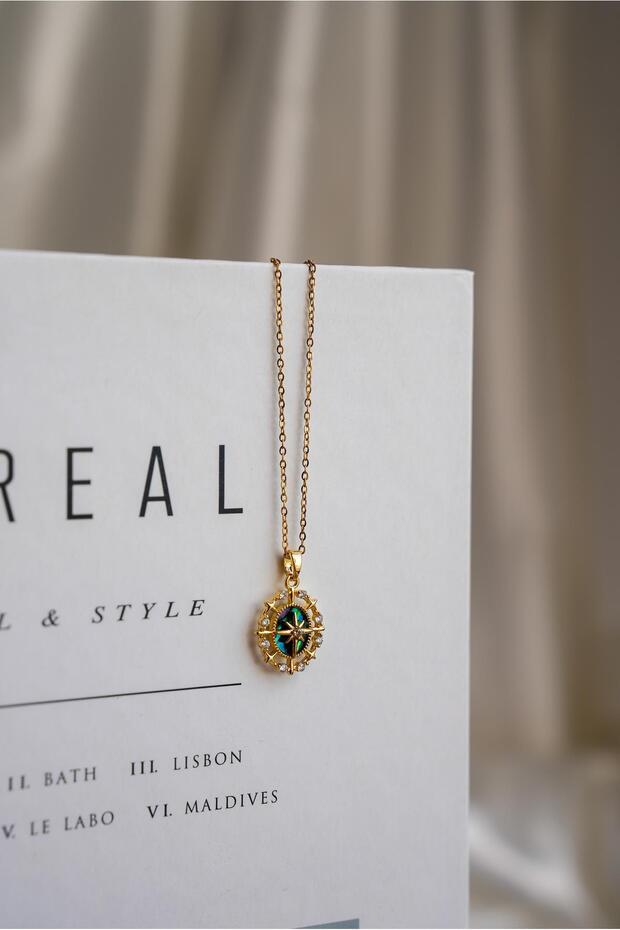 Starwave Java Necklace - Paslanmaz Çelik Gold Kadın Kolye - 4