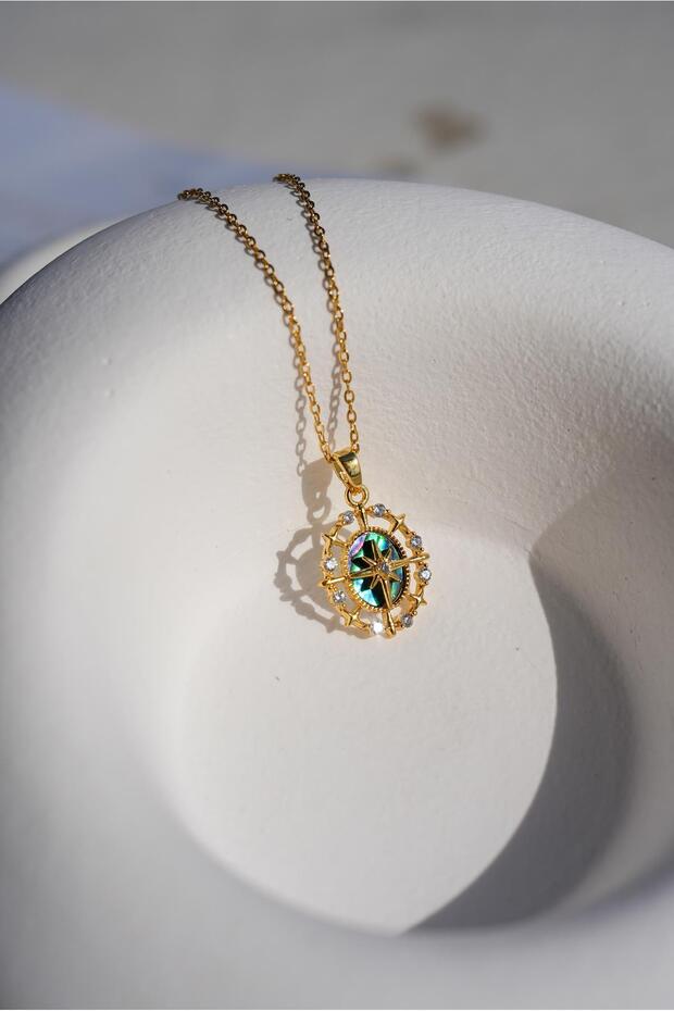 Starwave Java Necklace - Paslanmaz Çelik Gold Kadın Kolye - 1