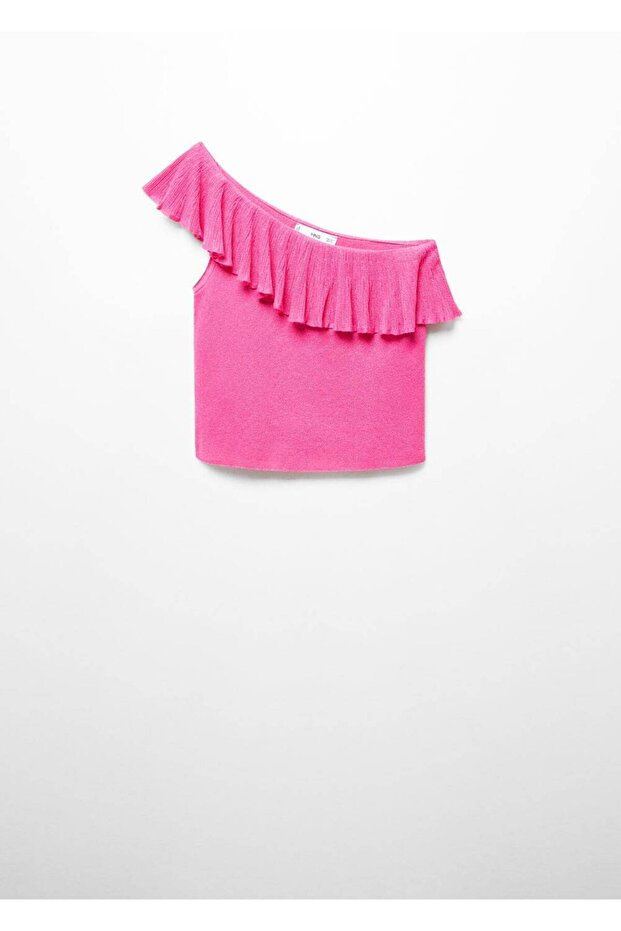 Asymmetric Ruffle Blouse - 3
