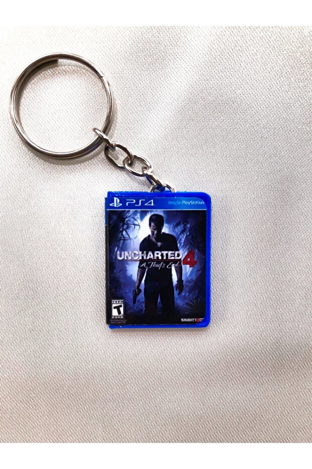 Uncharted 4: A Thief's End Miniature Ps4 Game Box Keychain