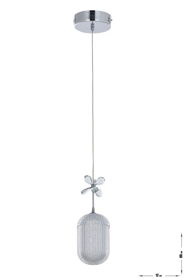 Motta Tekli Ledli Modern Lüks Sarkıt Avize (3 RENK LED; SARI - BEYAZ - GÜN İŞIĞI) - Krom - 5