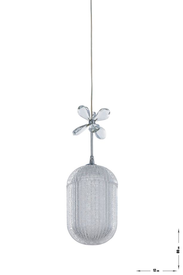 Motta Tekli Ledli Modern Lüks Sarkıt Avize (3 RENK LED; SARI - BEYAZ - GÜN İŞIĞI) - Krom - 6