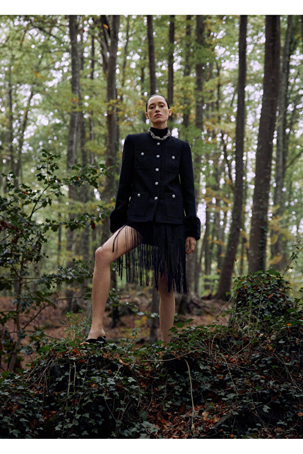 Siyah Kadın Ceket 37049105 - 6