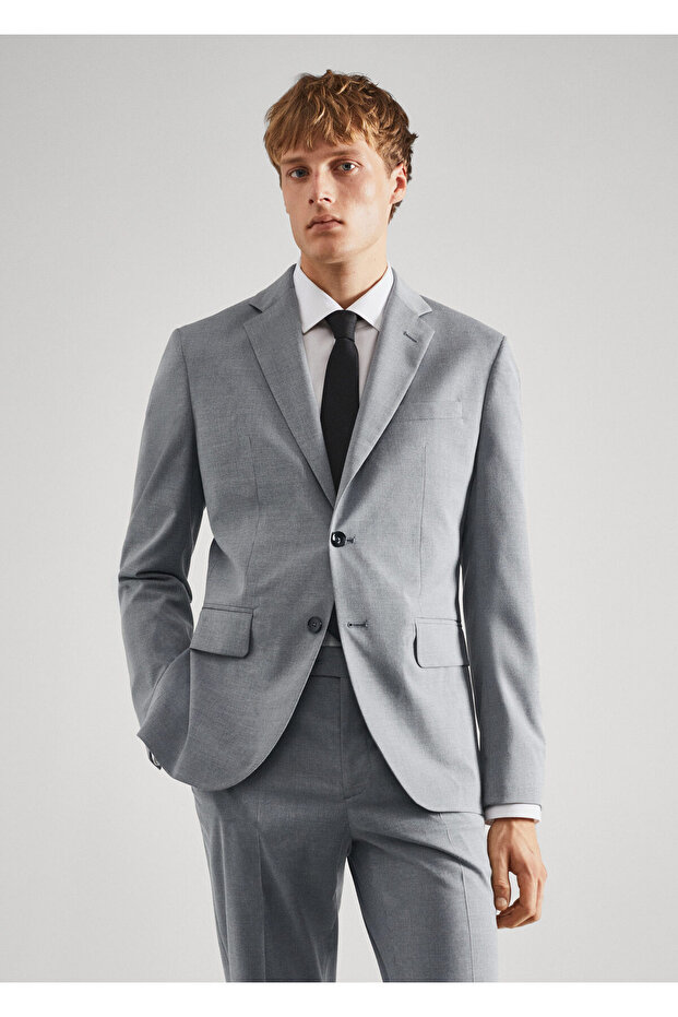 Gray Men's Blazer Jacket47050656 - 2