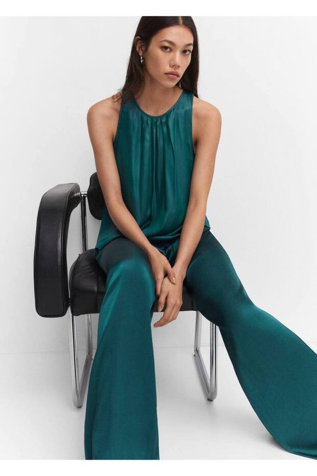 Satinbluse mit Schnallendetail - 7