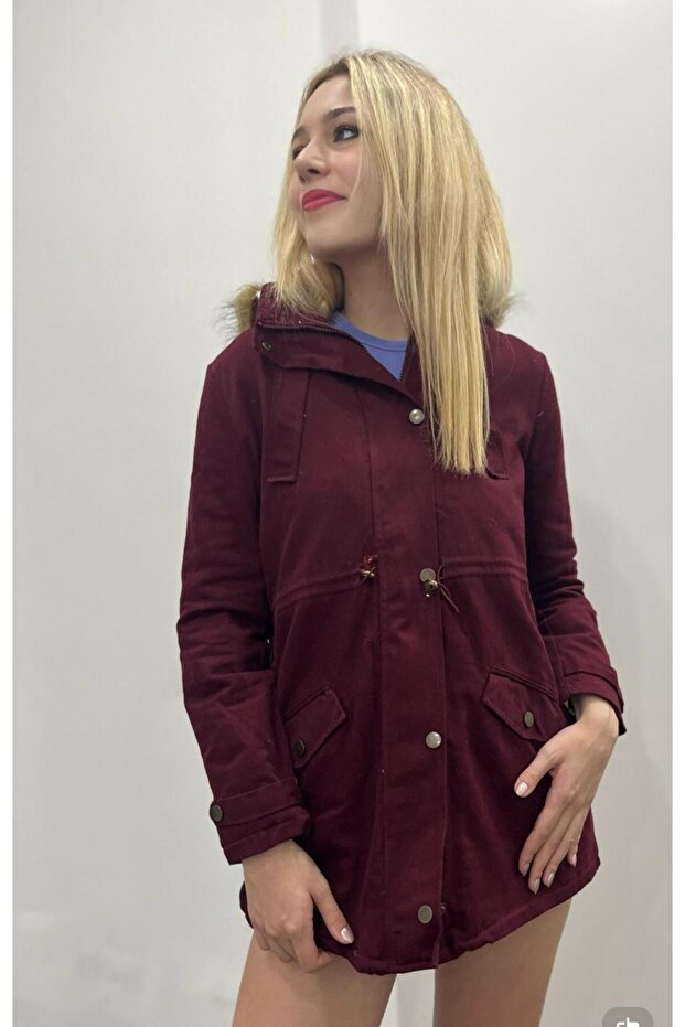 Kapüşonlu Mont Parka - 1