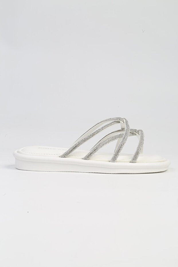 ®| PC-5104-3891 White-Women's Slippers