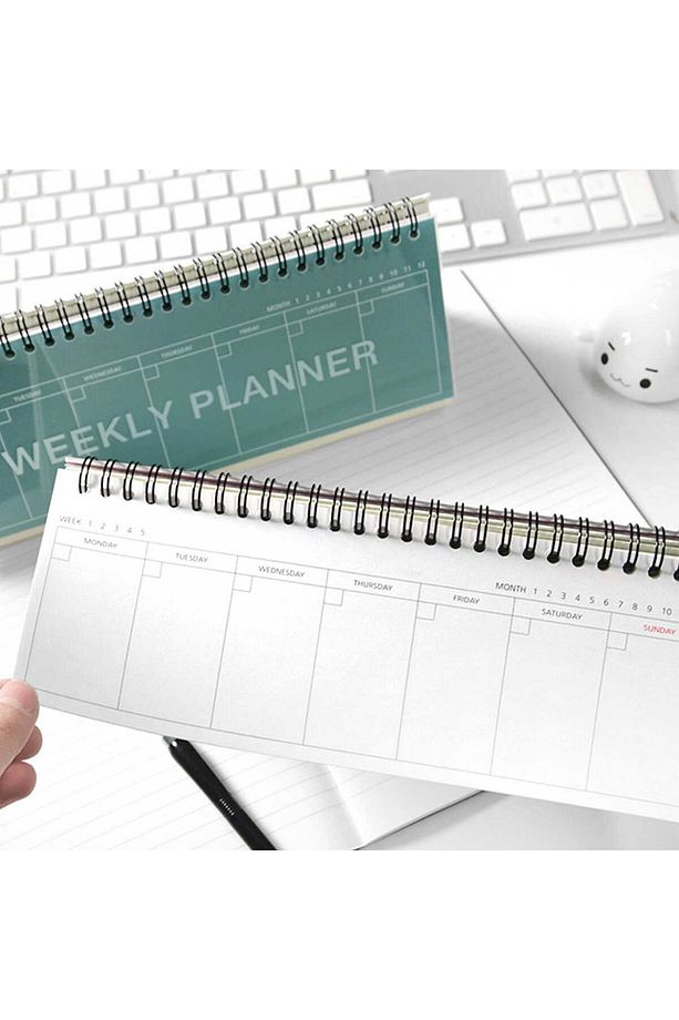 Haftalık Tarihsiz Masa Planlayıcısı Weekly, Check List, Memo Planner Defter - 4