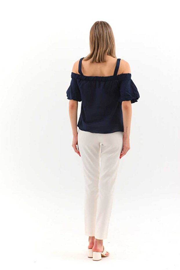 Strappy Strapless Blouse - 6