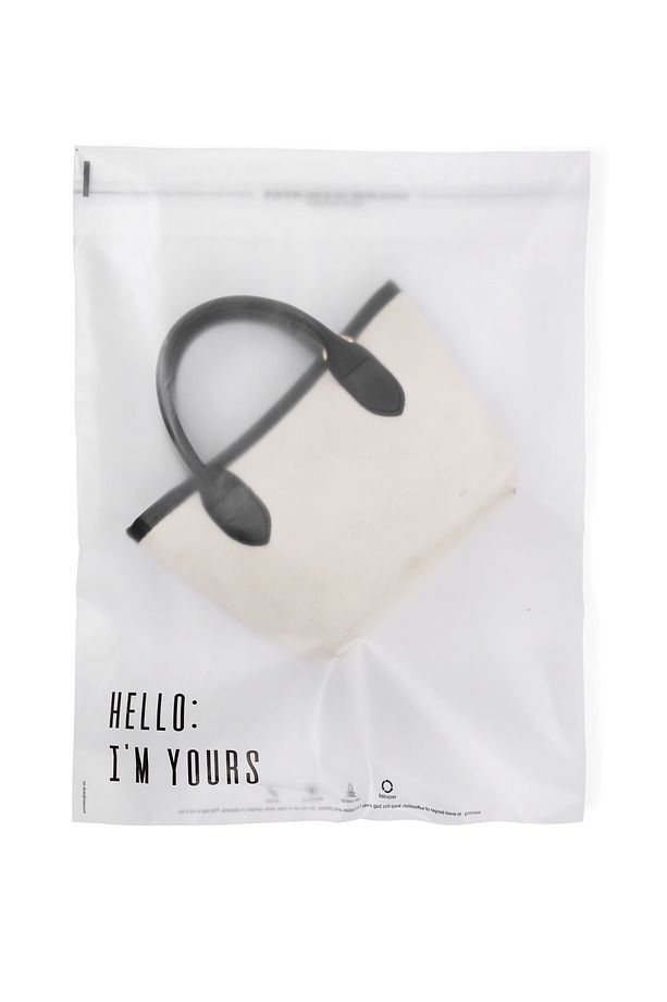 Buzlu Şeffaf Kargo Poşeti - 35x45 Cm - 'hello I'm Yours' Baskılı - 100 Adet - 2