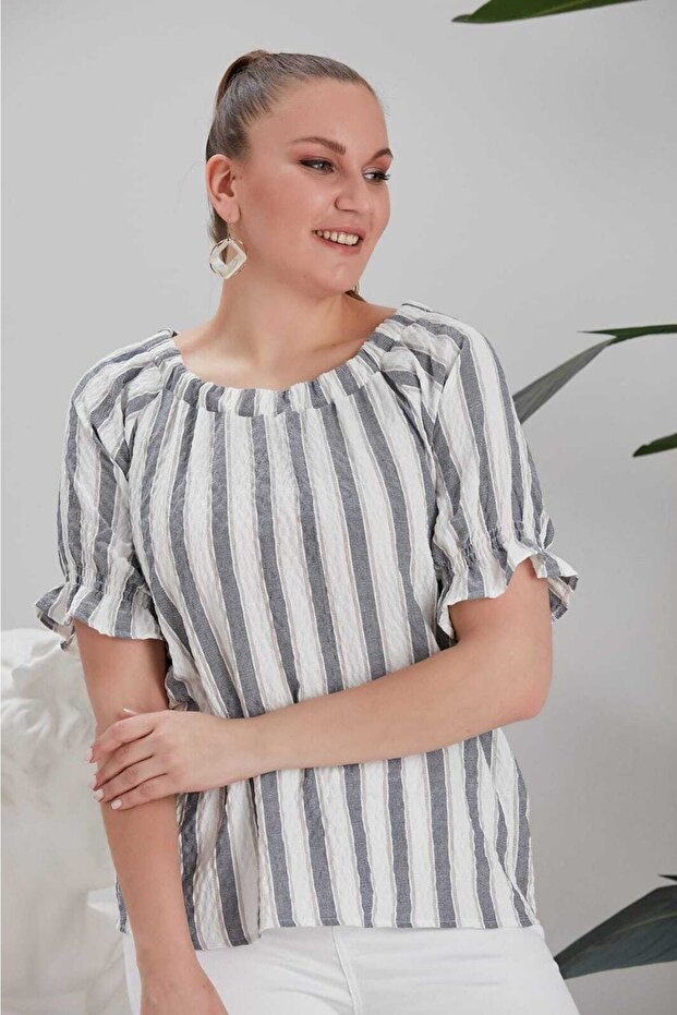 Çizgili Bluz - 2