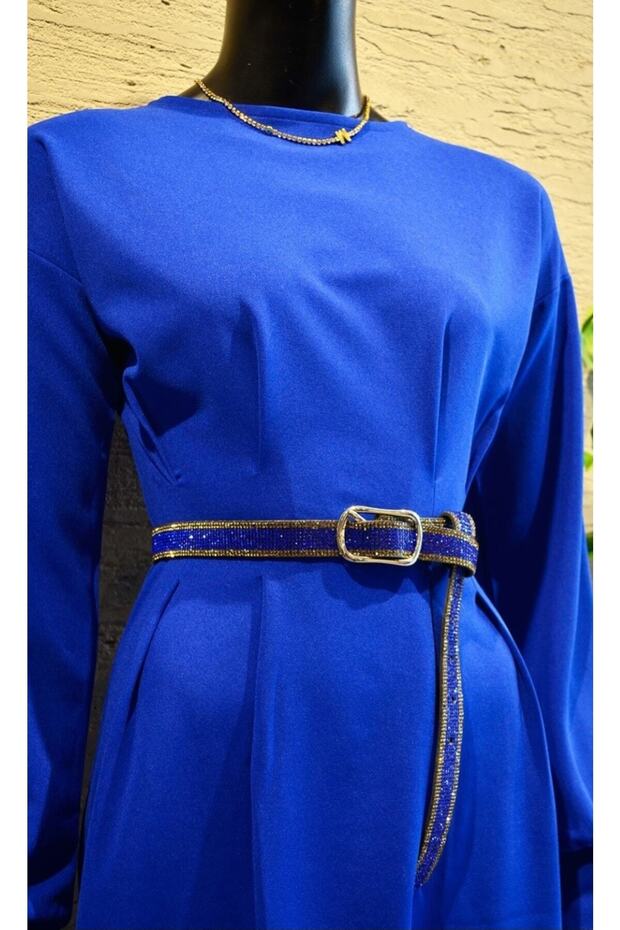 Pilise Detay Krep Elbise - 3