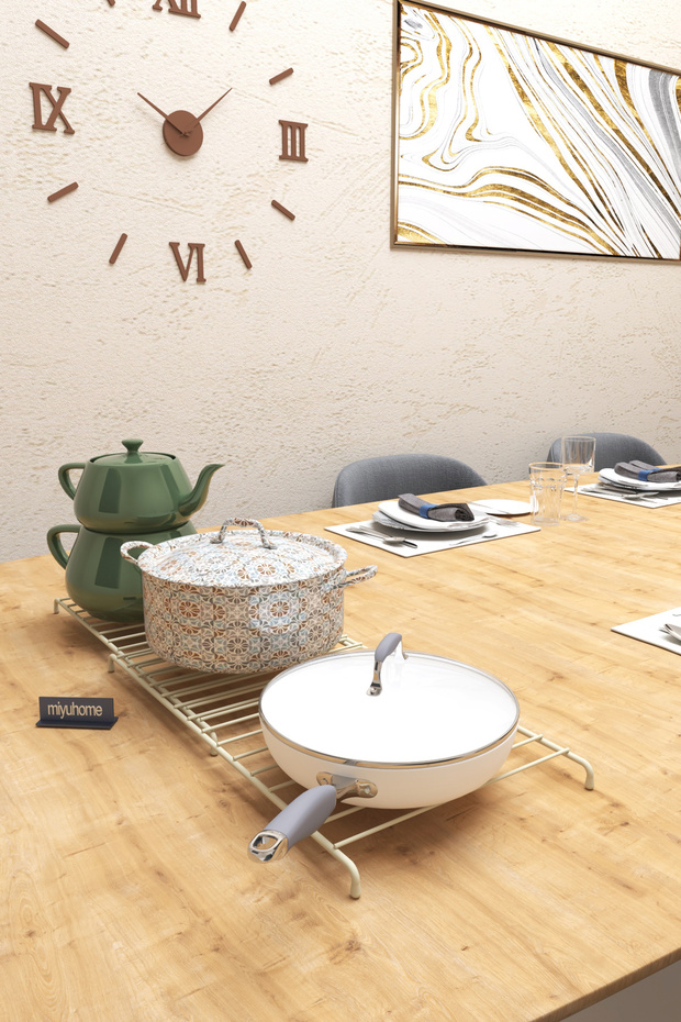Expandable Metal Trivet Adjustable 2-Piece Large Size Trivet Countertop Dining Table Trivet - 5