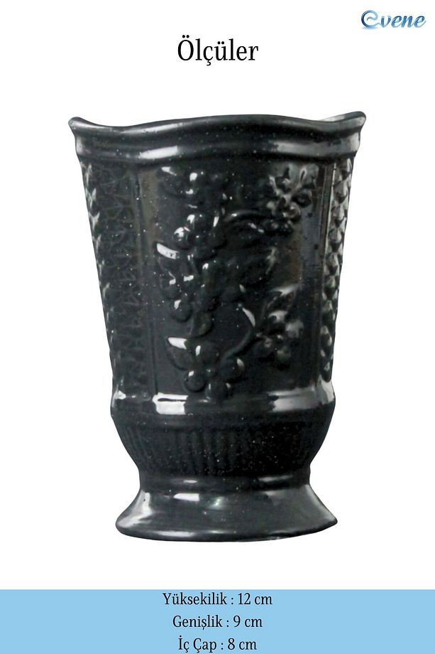 Diş Fırçalığı Diş Fırçalık Diş Fırçası Standı Diş Fırçası Tutucu Siyah Model 9 - 3