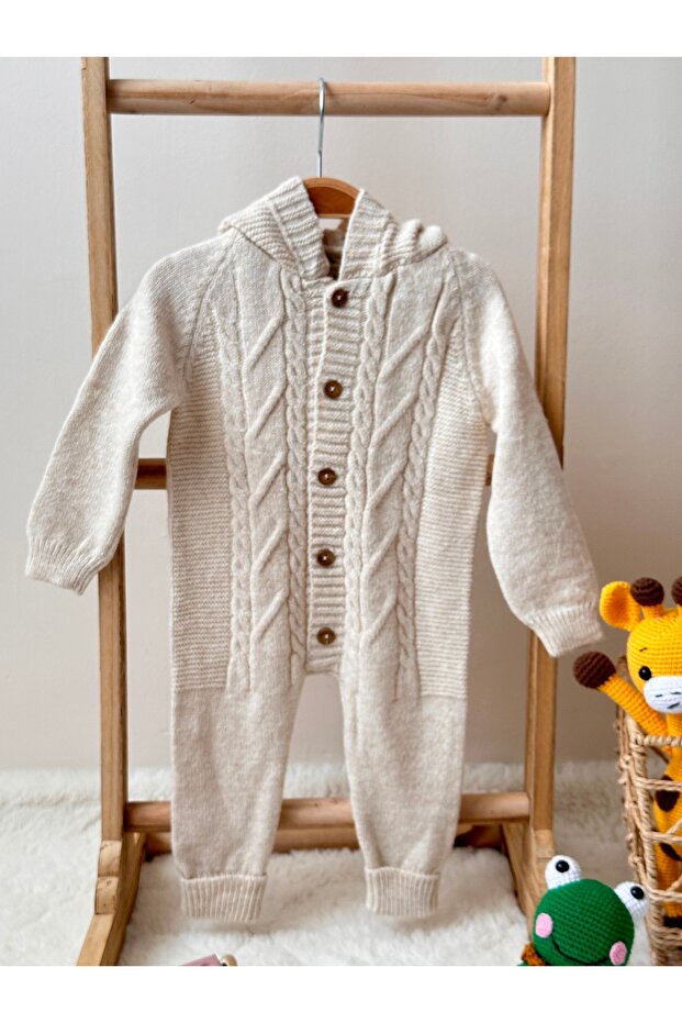 Bej Triko Örme Tulum %100 Pamuk Unisex - 1