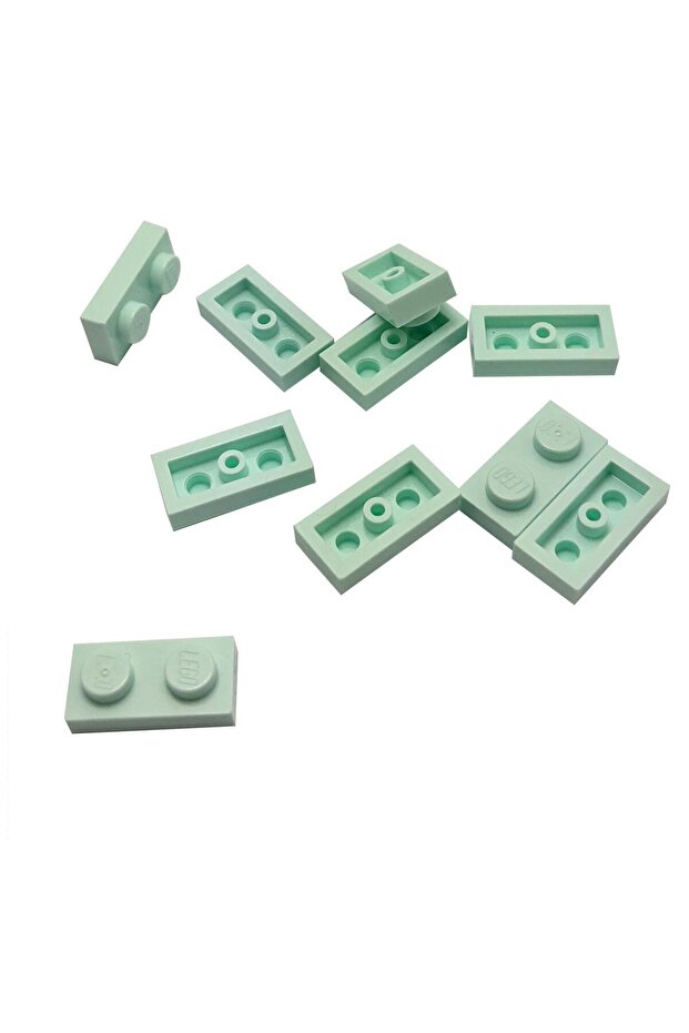 Original Moc Custom Accessory Creator Plate 1 X 2 Flat Brick Water Green 6 Pieces Will Be Sent