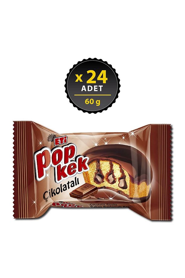 Popkek Çikolatalı Kek 60 g x 24 Adet - 1