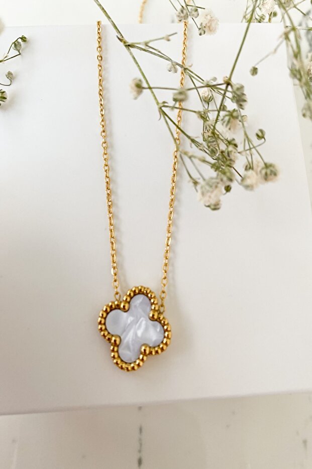 VAN CLEFF BEYAZ RENK KOLYE - 2