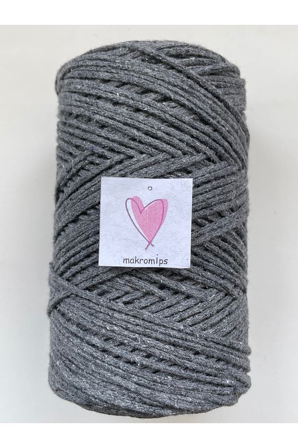 MAKROME İP (250gr-185m-2mm) PREMIUM PAMUK KOTON COTTON YUVARLAK HOBİ ÇANTA ÖRGÜ İPİ - 1
