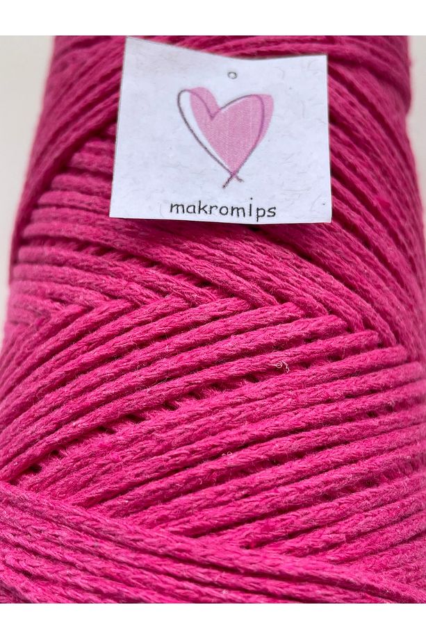 MAKROME İP (250gr-185m-2mm) PREMIUM PAMUK KOTON COTTON YUVARLAK HOBİ ÇANTA ÖRGÜ İPİ - 2