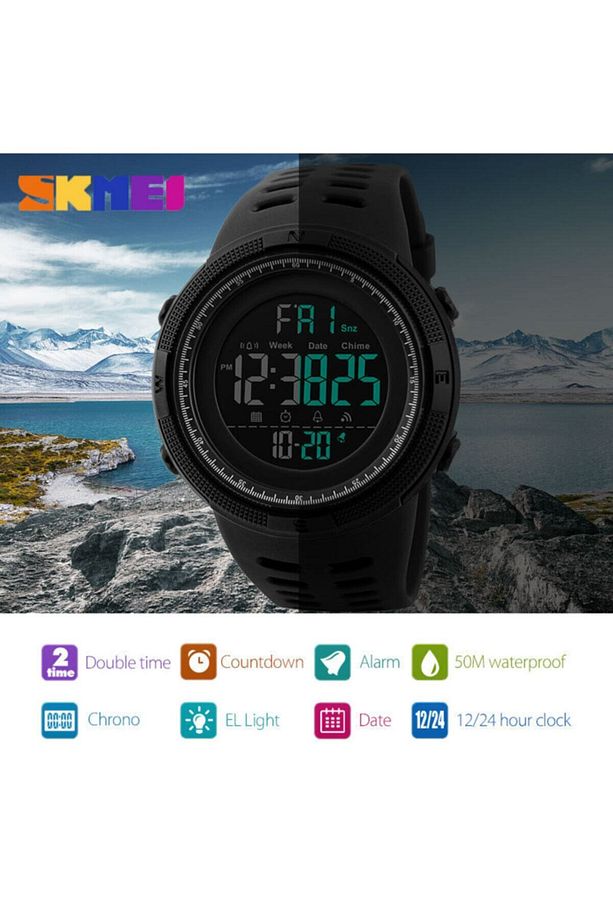 Skmeı Erkekler Dijital Kol Sıcak Satış Çok Fonksiyonlu Erkek - 6