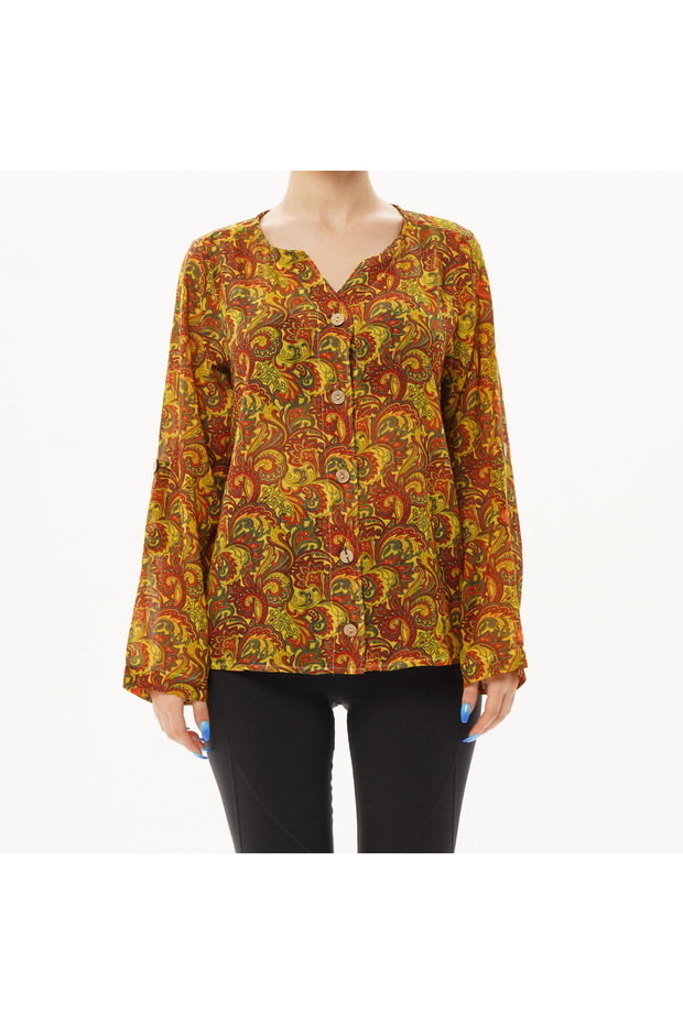 baskılı gömlek - 1