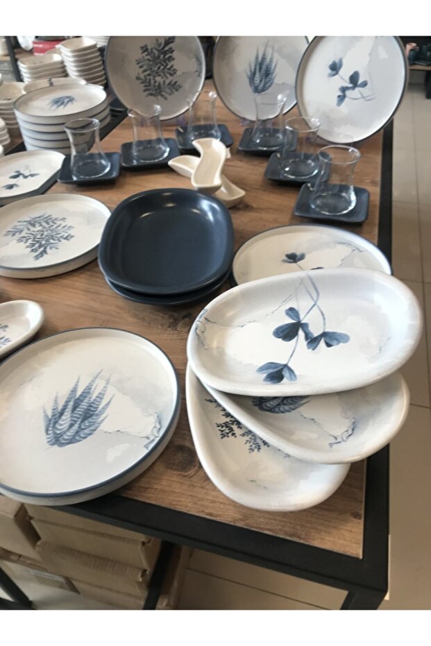 6 Kişilik 28 Parça Stackable Blue Magic Kahvaltı Takımı - 2