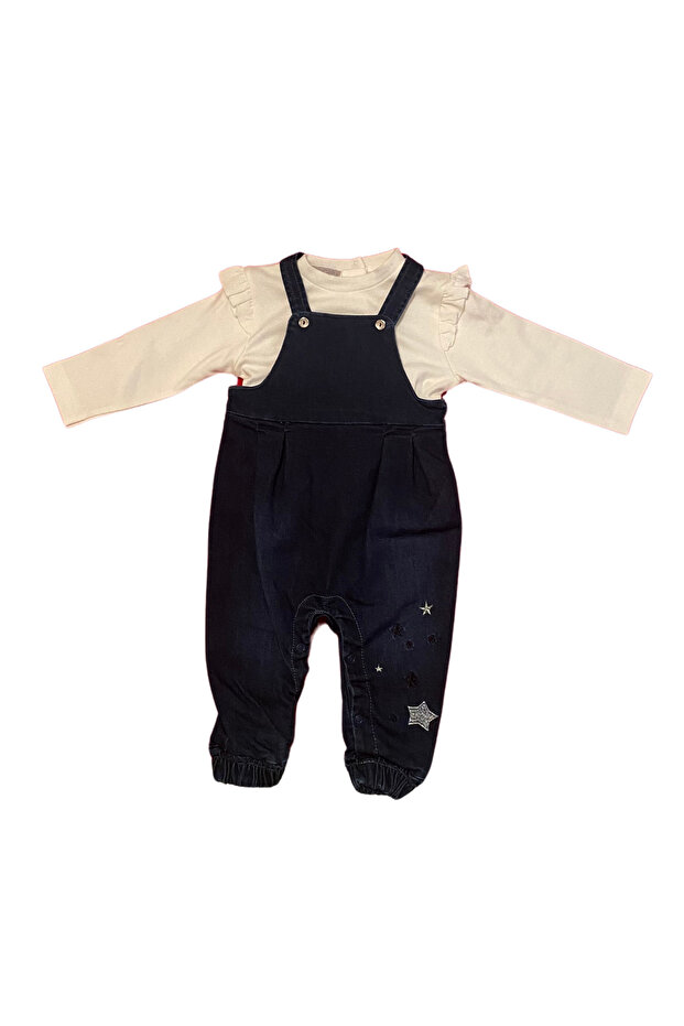 Girls' Set of Two - Solopet and Sweat Net, Star Pattern with Snap Fasteners - 1