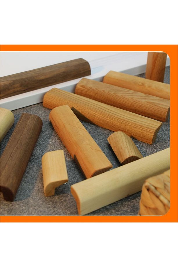 Ahşap Eğik Kulp (TEKLİ)-dolap Kulpu Çekmece Kulpu Tekli - 3