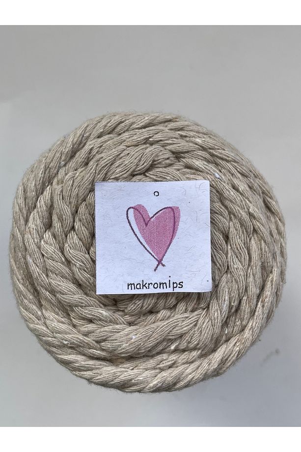 MAKROME 3 BURGULU İP 250 gr(+-10) 3-3.5 mm DEKORASYON HOBİ BOHEM PAKET ÖRGÜ İPİ - 3