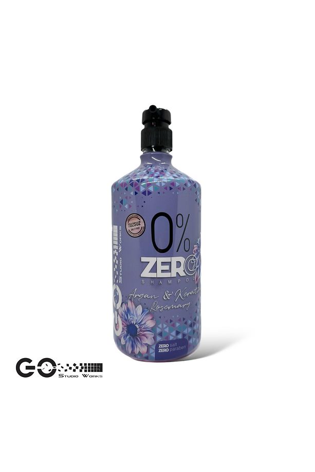 "ZERO" Tuzsuz Şampuan Yıpranmış Saçlar İçin Onarıcı ARGAN & KERATIN & RSMRY 1000 ml. - 3