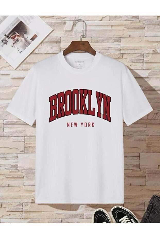 WHITE Brooklyn Printed Oversize T-shirt - 1