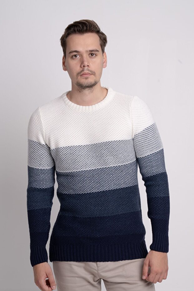 Striped Color Block Knitwear Sweater