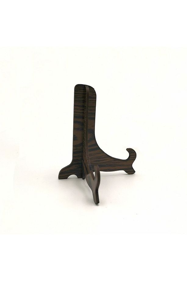 Ahşap Mdf Çerçeve Tabak Teşhir Ayağı, Stand ,şövalye 11 Cm ,koyu Renk - 3
