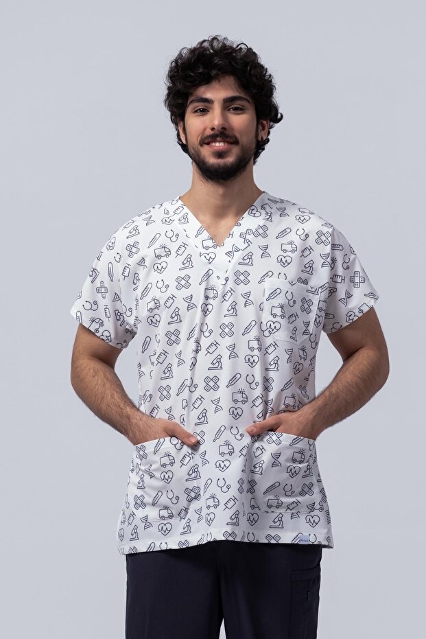 زي ليكرا طبي منقوش للرجال من Pios - Scrubs