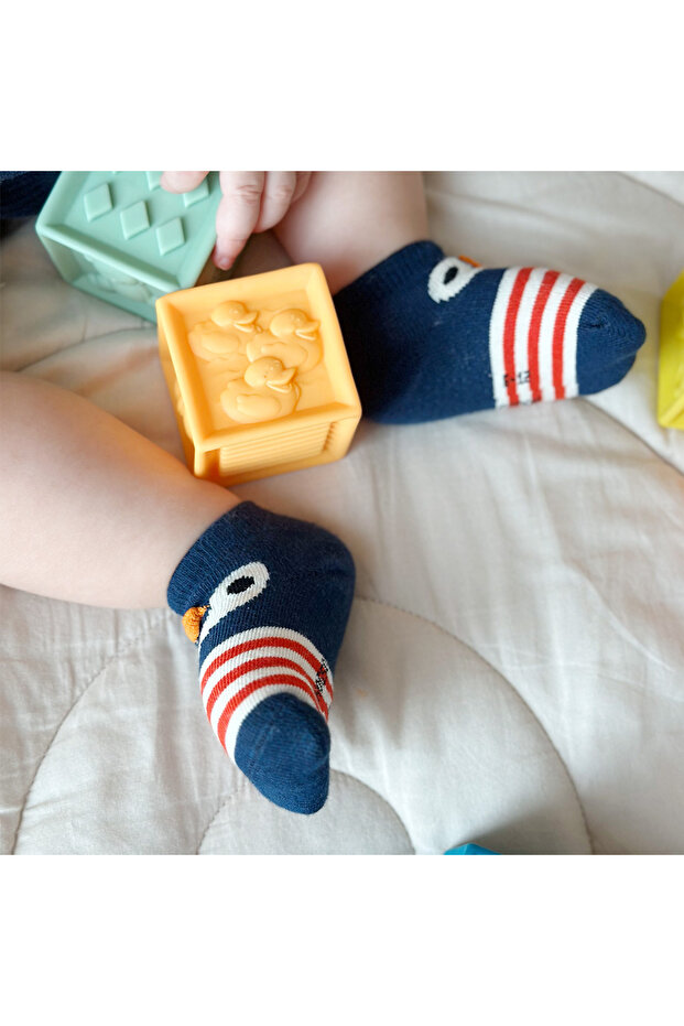 3'lü Sevimli Dostlar Bebek Çorap - 4