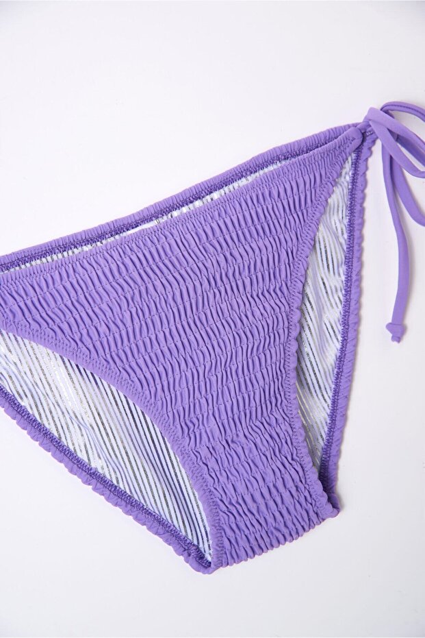Lila Gipeli Spagetti Bikini Altı - 5