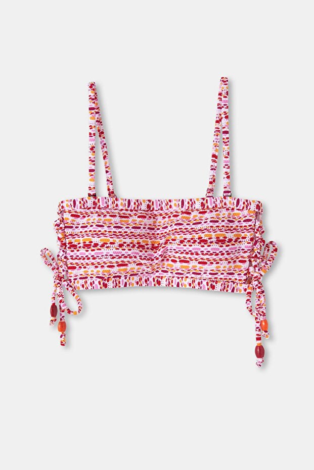 Red Strapless Bikini Top - 1