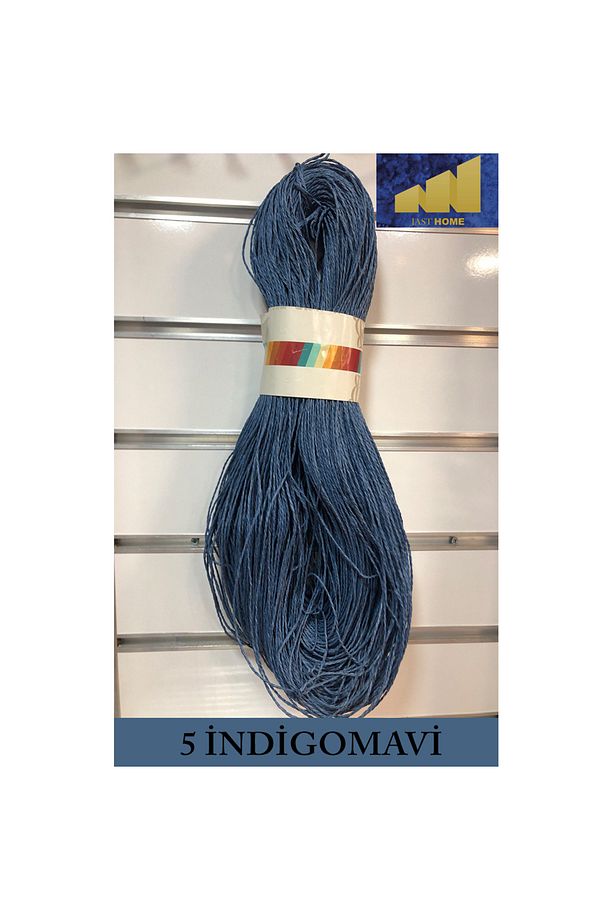 Kağıt Ip , El Örgü Ipi , Yümüşak , Yeni ,( Renk No:5 Indigo) - 1
