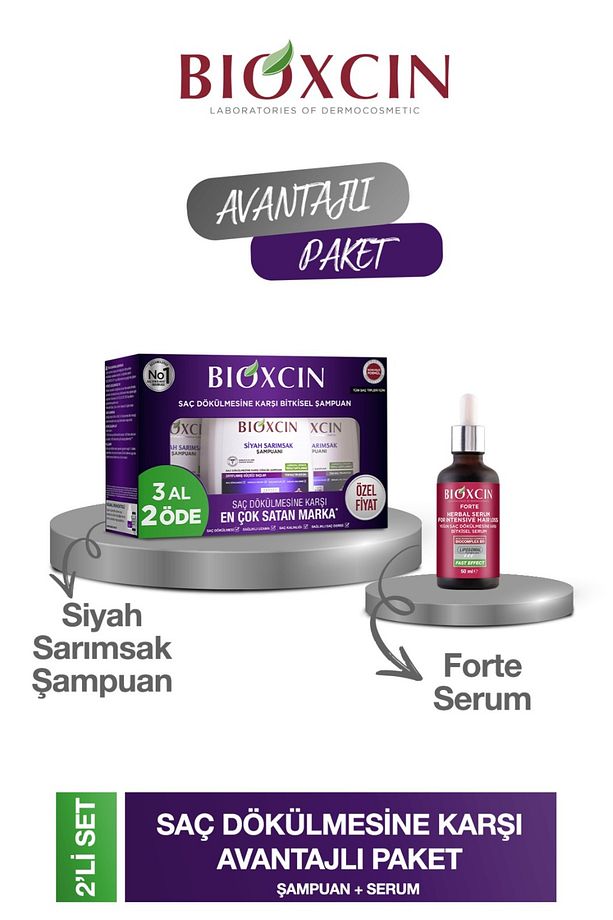 Sarımsak Şampuanı 3 adet 300 ml + forte serum 50 ml 1 adet - 1