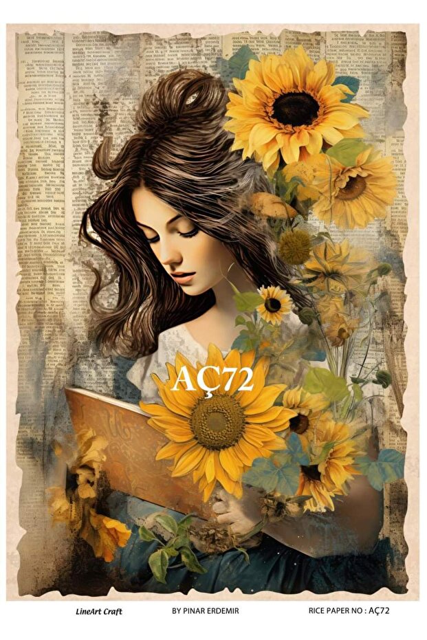 ورق ديكوباج نحاسي - موديل AÇ72، 29x42 سم