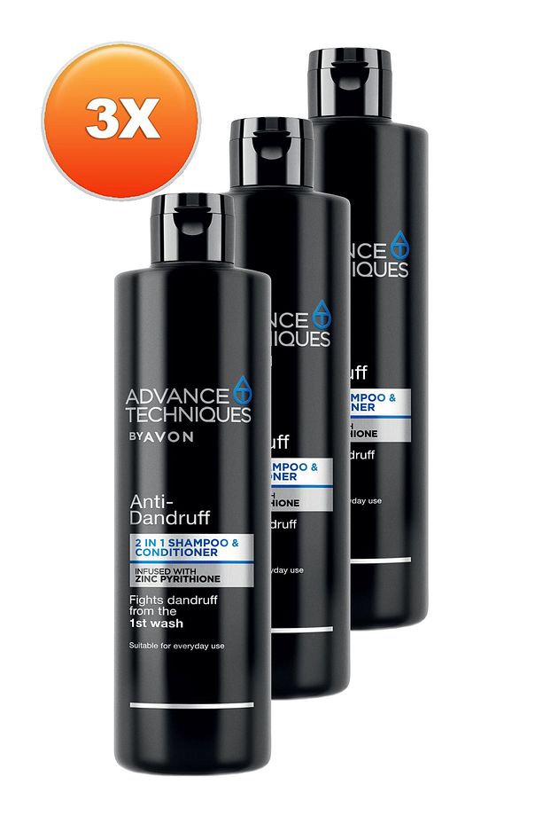 Advance Techniques Kepek Karşıtı 2'si 1 Arada Şampuan ve Saç Kremi 400 Ml. Üçlü Set - 2