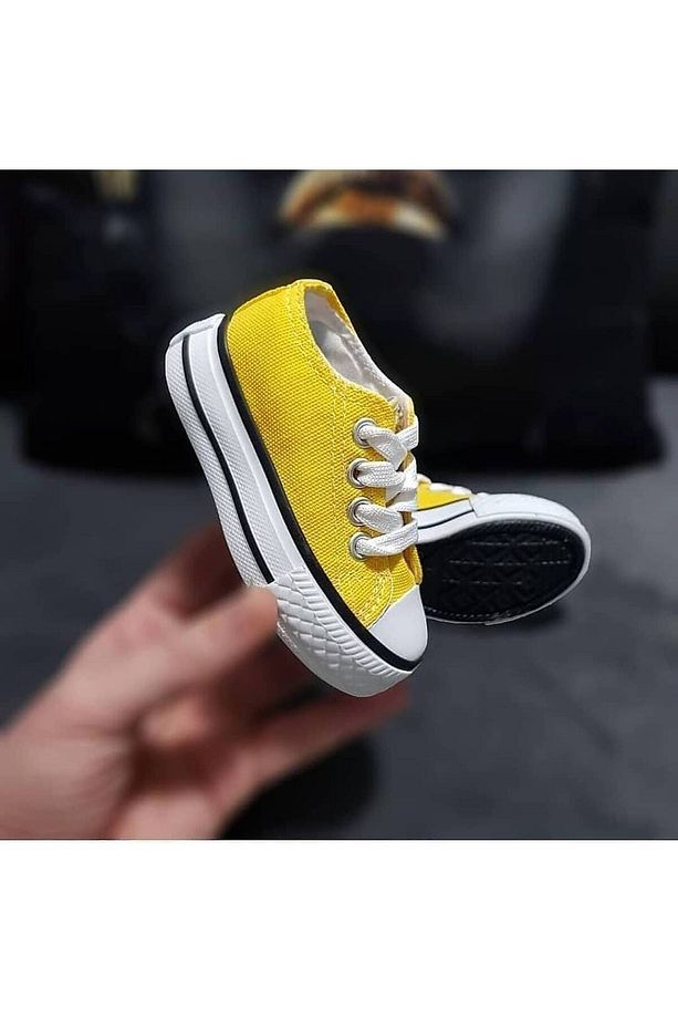 Sarı Unisex Bağcıklı Spor Ayakkabı Sneaker - 1