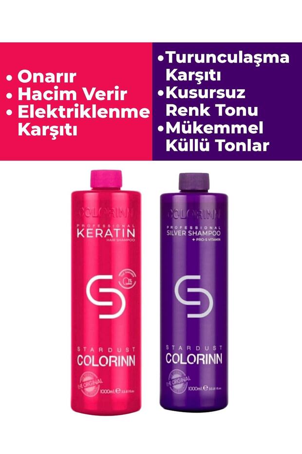 Keratin Ve Silver Mor Şampuan 2'li Set (2*1000 Ml) - 2