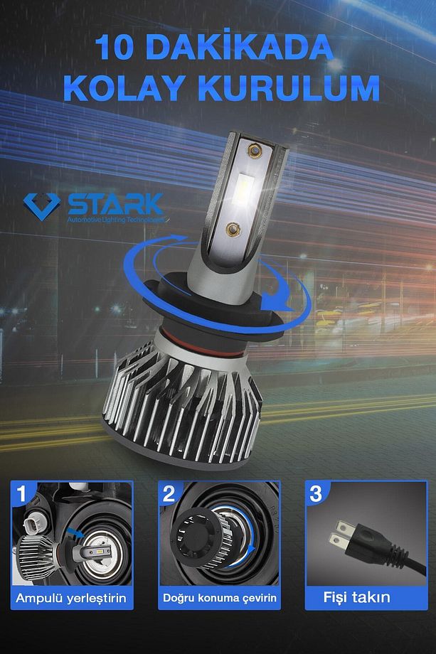 Yeni Smart Vision Mini H7 Led Xenon Far Ampulü Kısa Tip Mini Slim Csp Şimşek Etkili - 5