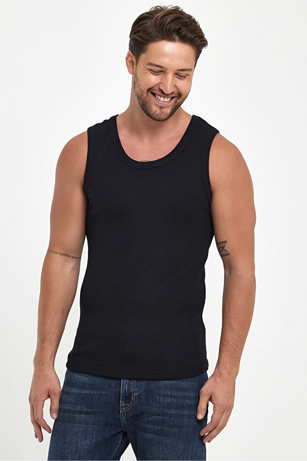 Tank Top Ribbed Halter Neck Undershirt - 3 Different Color Options
