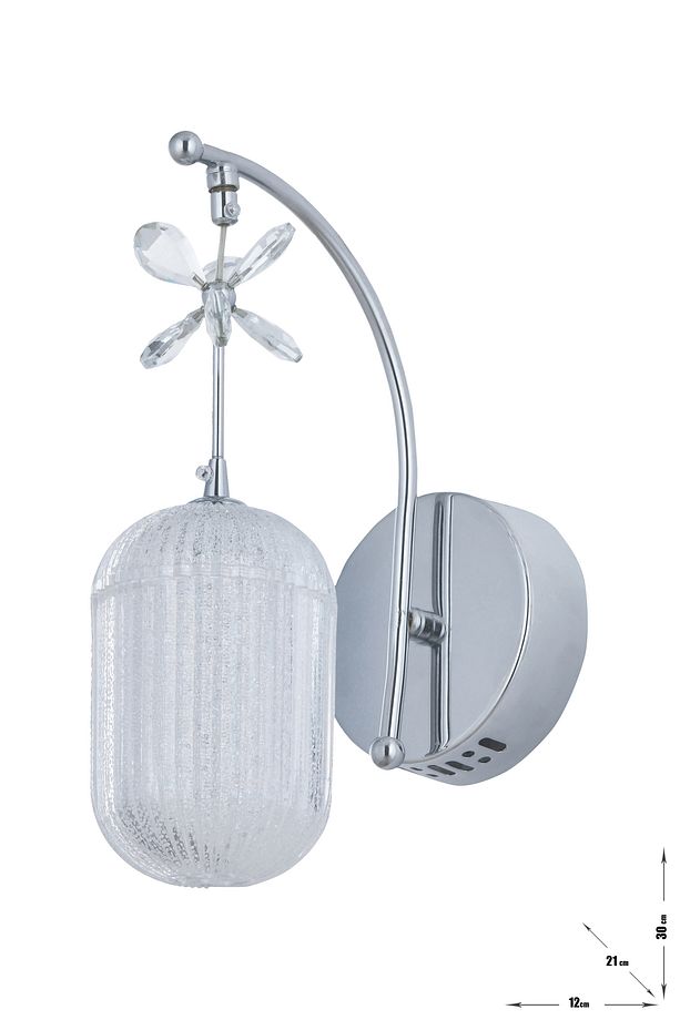 Motta Power Ledli Modern Lüks Duvar Aplik (3 RENK; SARI-BEYAZ-GÜN İŞIĞI) - Krom - 5