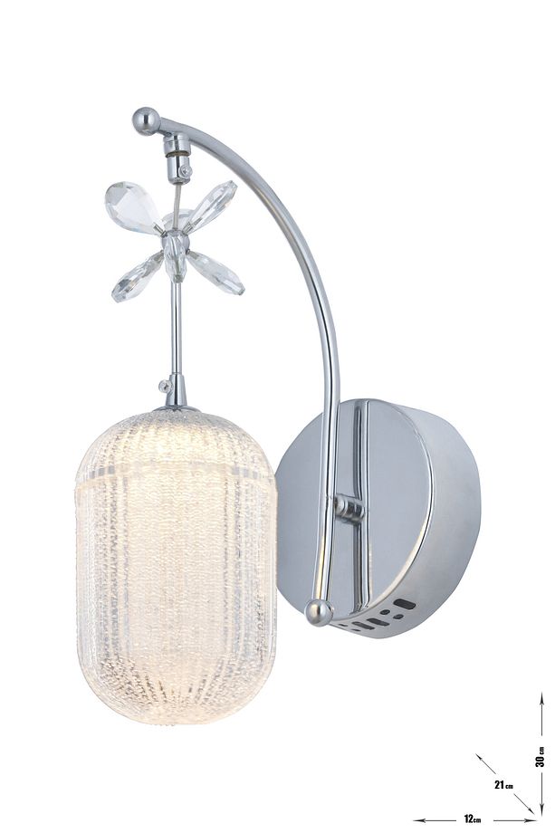 Motta Power Ledli Modern Lüks Duvar Aplik (3 RENK; SARI-BEYAZ-GÜN İŞIĞI) - Krom - 4