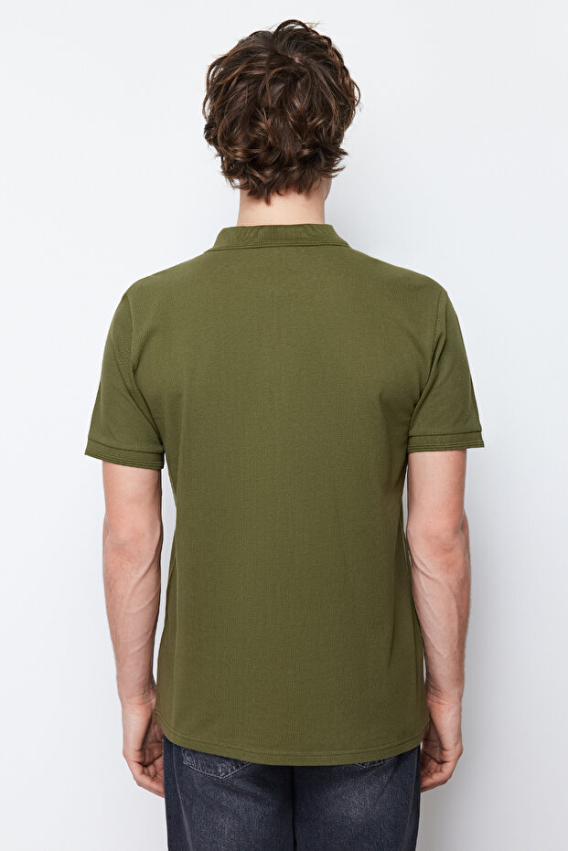 Haki Slim Fit Polo Yaka Kısa Kollu Polo Yaka T-shirt TMNSS20PO0009 - 5